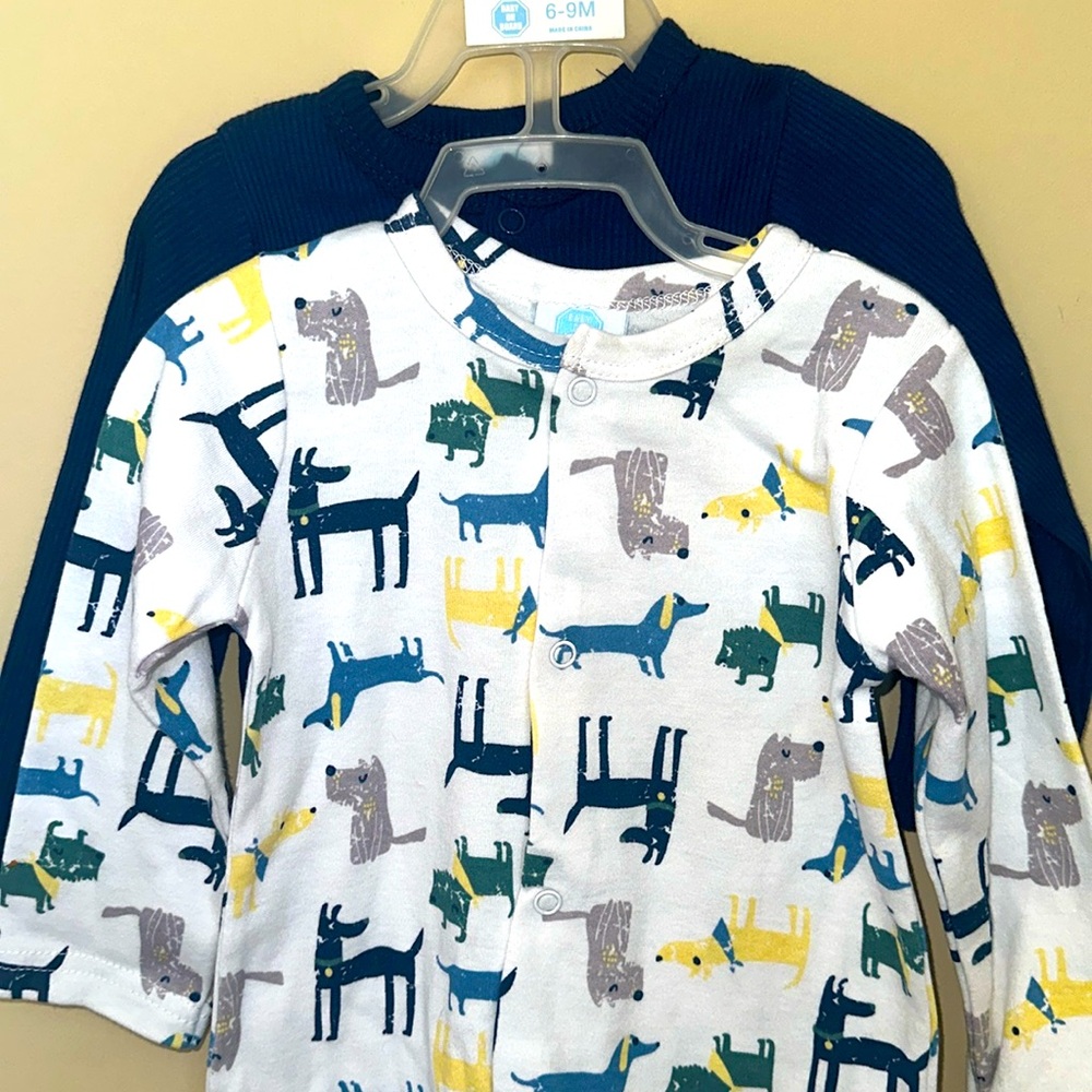 BABY ON BOARD | Baby Onesie Set with Animal Print and Blue Top